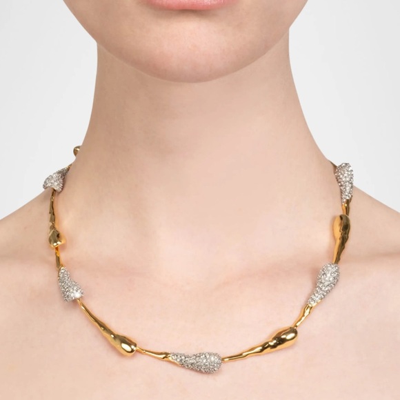 Alexis Bittar Jewelry - ALEXIS BITTAR Crystal Teardrop Riviera Necklace Two Tone F18